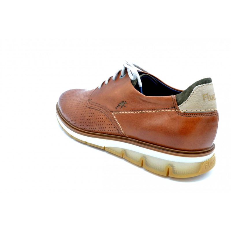 Fluchos Kemp F Habana Cuero Zapato De Piel Con Cordones