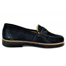 Menti 3001 negro | Mocasín de piel serraje