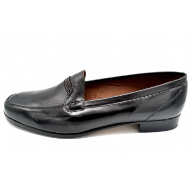 Paco Cantos 16 Negro - Zapato de vestir con suela de cuero