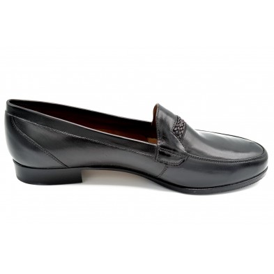 Paco Cantos 16 Negro - Zapato de vestir con suela de cuero