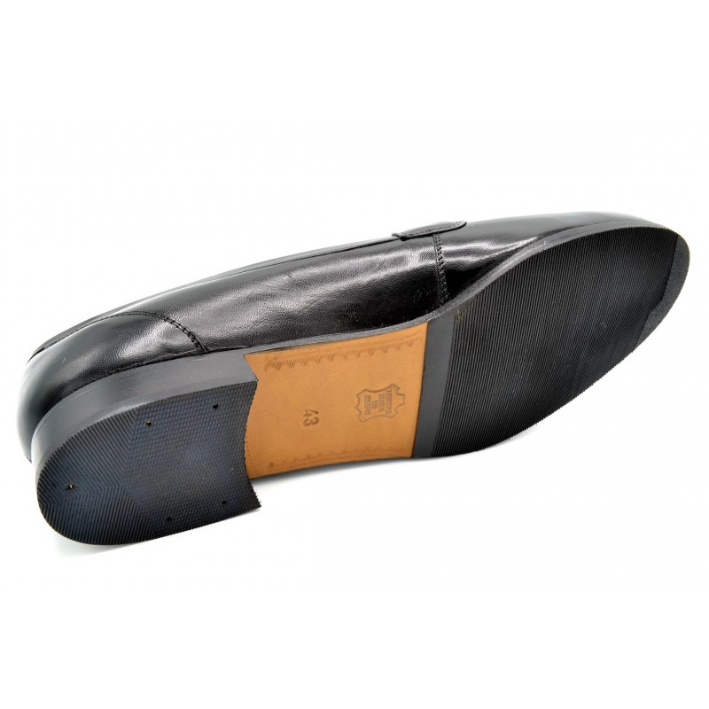 Paco Cantos 16 Negro - Zapato de vestir con suela de cuero