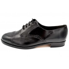 Paco Cantos 139 Negro - Zapato de vestir con suela de cuero