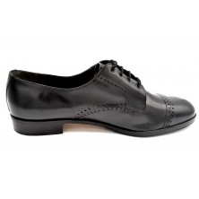 Paco Cantos 139 Negro - Zapato de vestir con suela de cuero