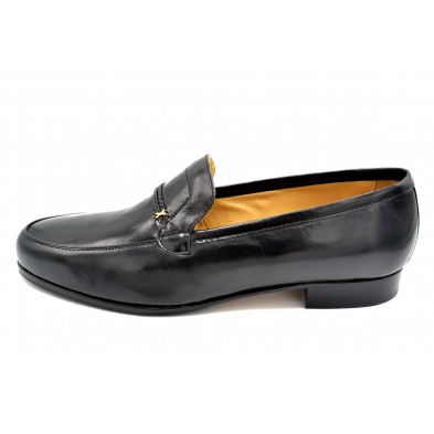 Paco Cantos 163 Negro - Zapato de vestir con suela de cuero