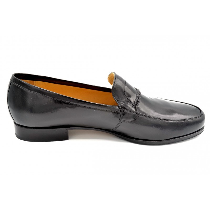 Paco Cantos 163 Negro - Zapato de vestir con suela de cuero