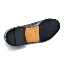 Paco Cantos 187 Negro - Zapato de vestir con suela de cuero