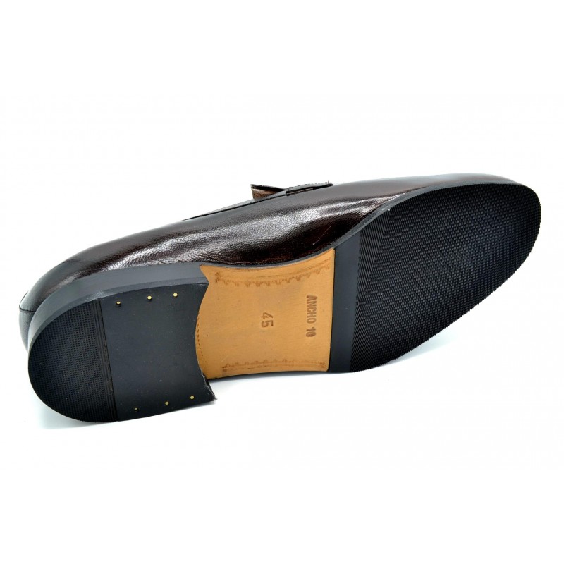 Paco Cantos 219 Caoba - Zapato de vestir con suela de cuero