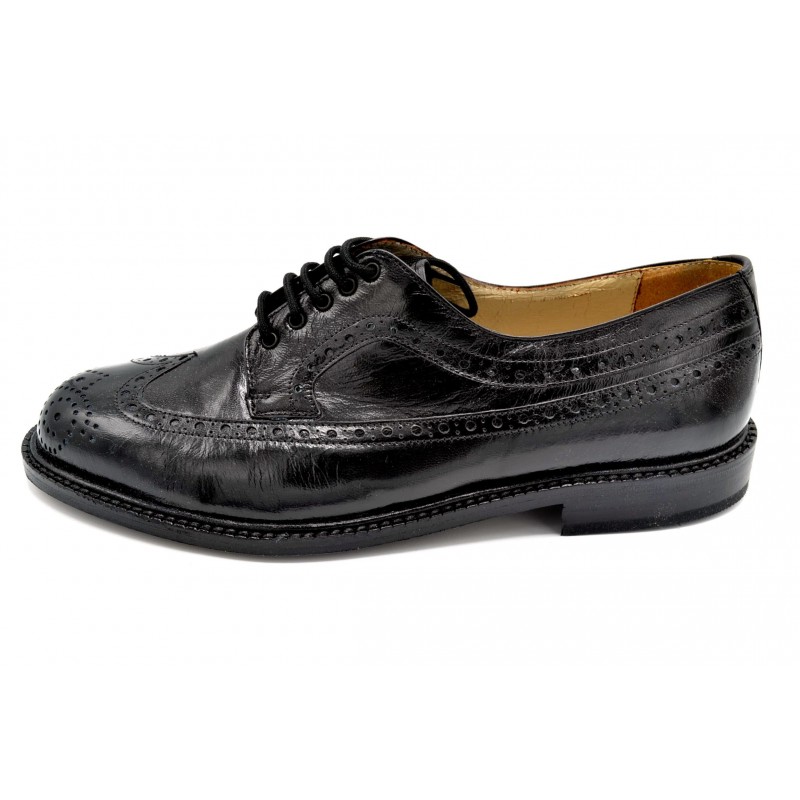 Paco Cantos 1511 negro - Zapato de piel con suela de cuero