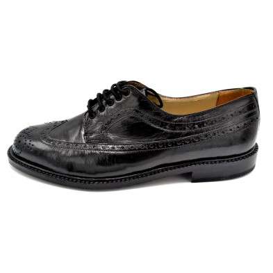 Paco Cantos 1511 negro - Zapato de piel con suela de cuero