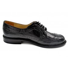 Paco Cantos 1511 negro - Zapato de piel con suela de cuero