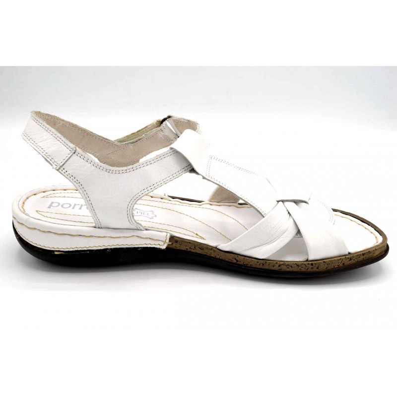 Porronet 5221 Blanco | Sandalia de piel