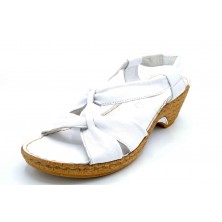 Porronet 5281 Blanco | Sandalia de piel con tacón