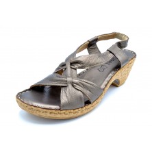 Porronet 5281 Bronce | Sandalia de piel con tacón