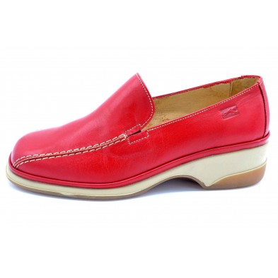 Fluchos 3634 Rojo | Mocasín de piel para mujer