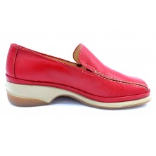 Fluchos 3634 Rojo | Mocasín de piel para mujer