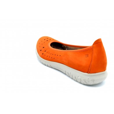 Dorking by Fluchos Silver D8228 Nobuk Naranja | Manoletina de piel | Hecha en España